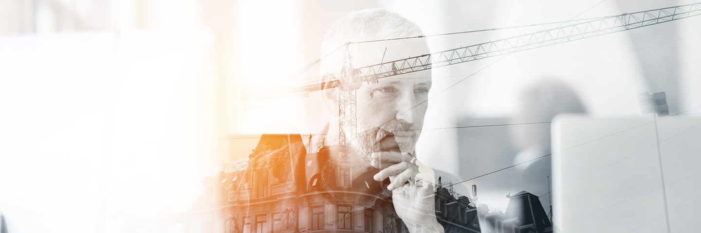 Cropped shot of a mature businessman working at his deska;Information gatewaya;background